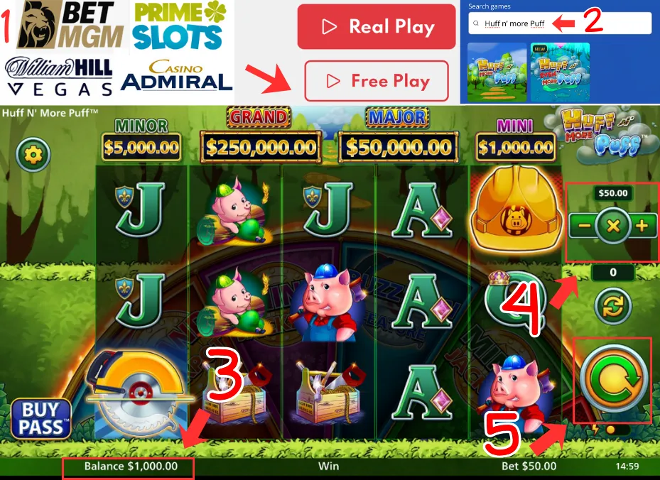 Step-by-step demo slot